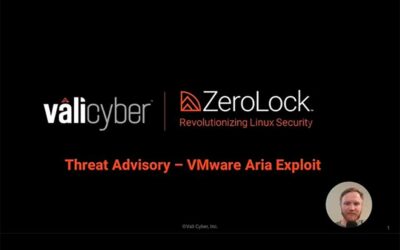 VMware Aria exploit Neutralized by Vali Cyber's ZeroLock
