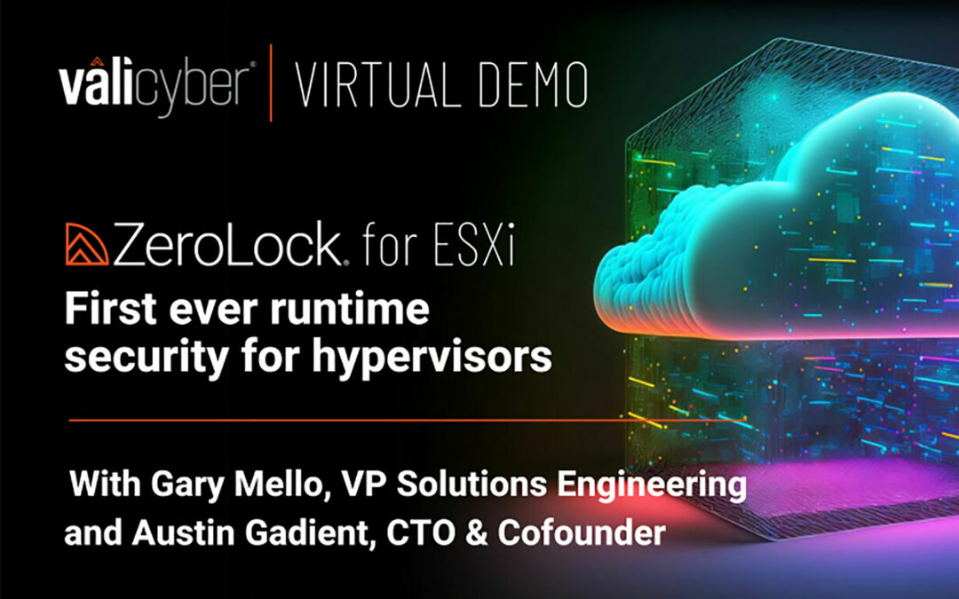 Virtual Demo: ZeroLock® for ESXi, the first ever runtime security for hypervisors