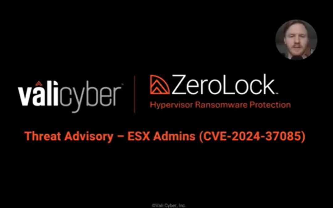 Rooting Out Trouble: How Vali Cyber’s ZeroLock® Protects against  ESX Admins (CVE-2024-37085)