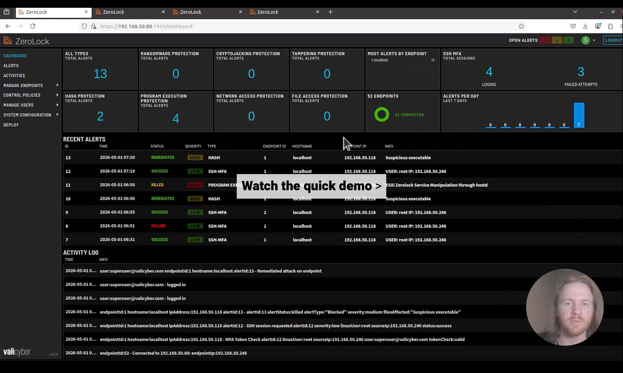 5 minute demo video